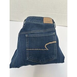 American Eagle Super Super Stretch Mid-Rise Dark Wash Jegging Jean Size 8 Long